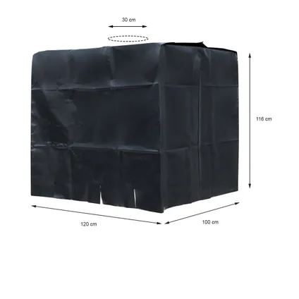 Protection de pluie noir capôt container réservoir citerne eau 1000L 2