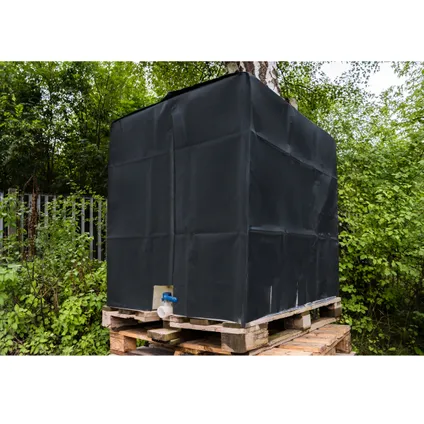 Protection de pluie noir capôt container réservoir citerne eau 1000L 3