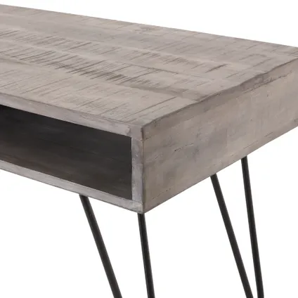 Table basse appoint avec 2 tiroirs bois de manguier massif 100 cm WOMO-DESIGN® 3