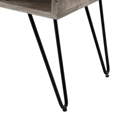 Table basse appoint avec 2 tiroirs bois de manguier massif 100 cm WOMO-DESIGN® 4