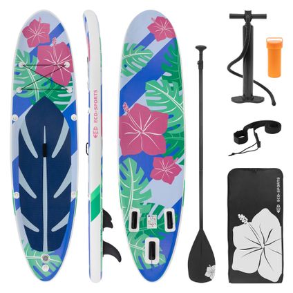 Planche de surf stand up paddle board SUP gonflable Flowers bleu/blanc 320 cm