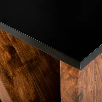 WOMO-DESIGN bijzettafel N-vorm bruin, 45x30x60 cm, gemaakt van massief acaciahout 3