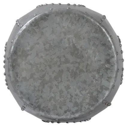 Bijzettafel Vantaa rond Ø38x43 cm zilver, uniek, handgemaakt van metaal 2