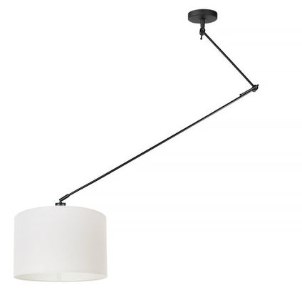 Ylumen hanglamp Knik met witte kap Ø 40cm zwart