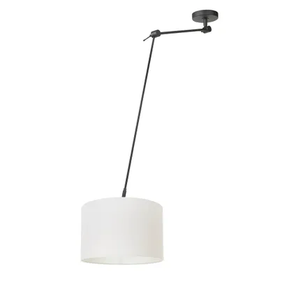 Ylumen hanglamp Knik met witte kap Ø 40cm zwart 2