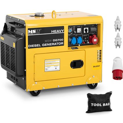 MSW Dieselgenerator - 4.400 W - 14,5 L - 230/400 V MSW-DG700