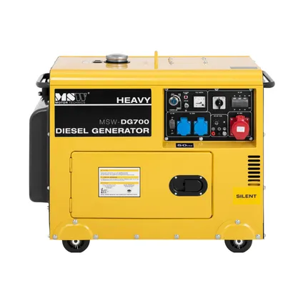 MSW Dieselgenerator - 4.400 W - 14,5 L - 230/400 V MSW-DG700 5