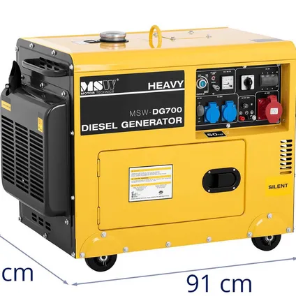 MSW Dieselgenerator - 4.400 W - 14,5 L - 230/400 V MSW-DG700 7