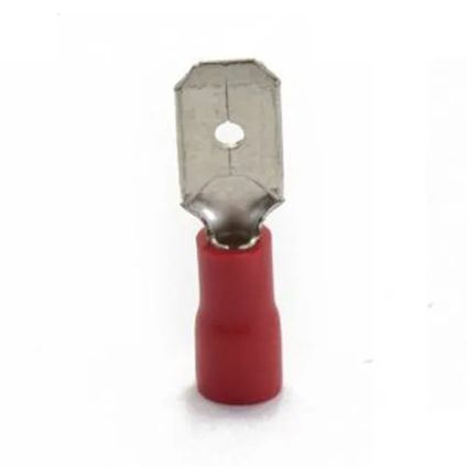 Ohmeron Opschuifcontact/Kabelschoen mannelijk 6,3x0,8mm Rood - 25 stuks