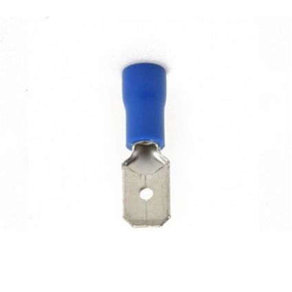 Fiches plates coulissantes/Cosse de câble mâle 2,8x0,8mm - Ohmeron - Bleu - 25 pièces