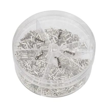 Assortiment d'embouts 1900 pcs - Blanko - Non isolé - 0,5mm, 0,75mm, 1,0mm, 1,5mm, 2,5mm