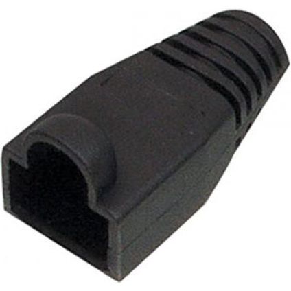 Douille de fiche réseau pour fiche RJ45 - câble jusqu'à 6 mm - 10 pièces / noir