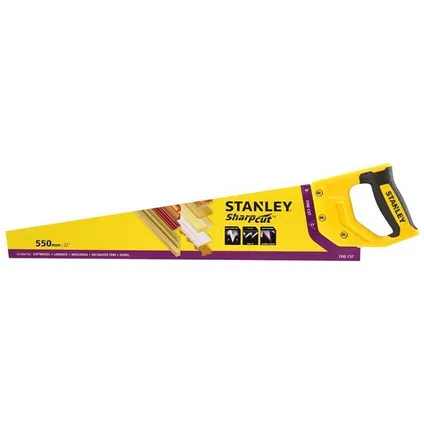 Stanley Sharpcut - Scie à main universelle pour bois 11TPI (550mm) 2
