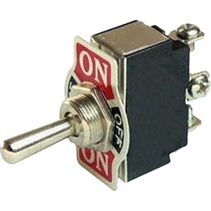 Interrupteur à bascule unipolaire ON-OFF-ON - 10A 250V - trou 12mm - 1 pièce