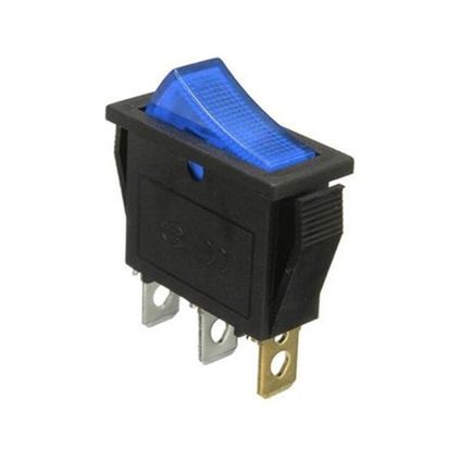 Wipschakelaar KCD3-102 - 3 pins - 12V - Blauw