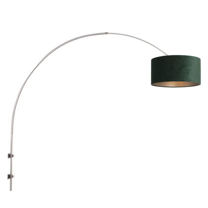 Steinhauer wandlamp Sparkled light 8145st staal kap groen velours