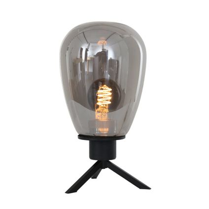 Steinhauer lampe de table Reflexion - noir - verre - 15 cm - E27 (grande raccord) - 2682ZW