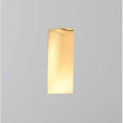 Artdelight wandlamp Gips trimless stuc rechthoek wit 2