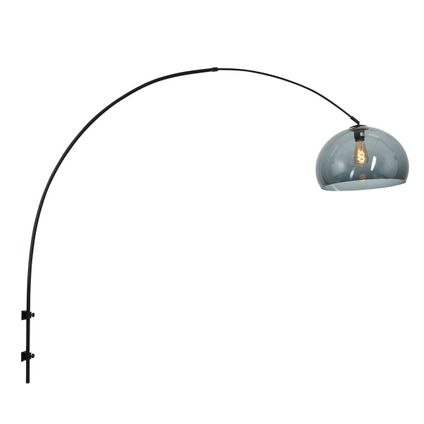 Steinhauer wandlamp Sparkled light 8196zw zwart kap kunststof grijs