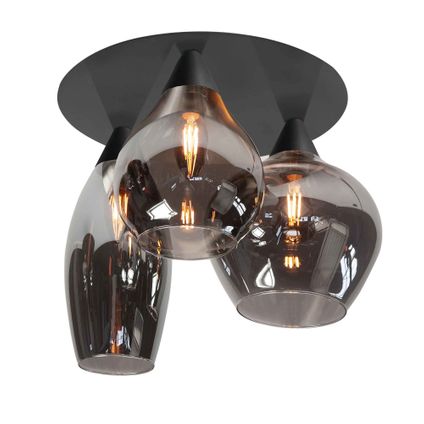 Highlight plafondlamp Cambio 3 lichts Ø 32cm zwart