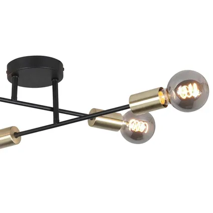 Highlight plafondlamp Sticks 4 lichts Ø 60cm goud zwart 2