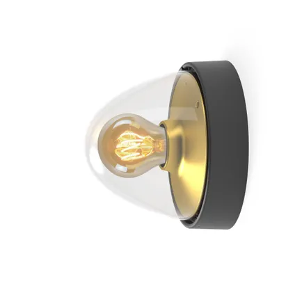 Nowodvorski buitenlamp Nook Ø 18cm sensor goud zwart 2