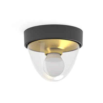 Nowodvorski buitenlamp Nook Ø 18cm sensor goud zwart 3