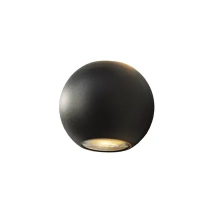 Artdelight wandlamp Denver Ø 10cm zwart