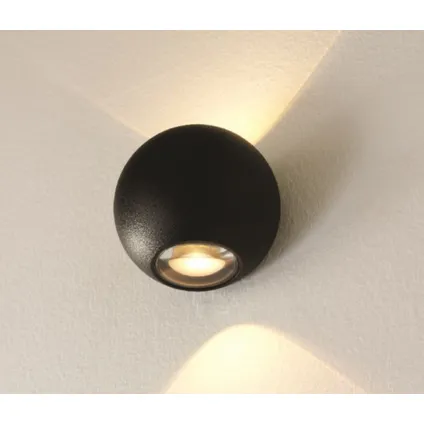 Artdelight wandlamp Denver Ø 10cm zwart 4