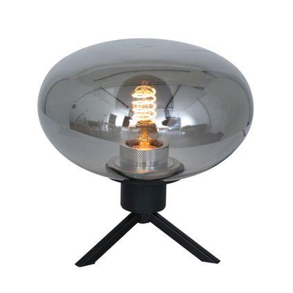 Steinhauer lampe de table Reflexion - noir - verre - 22 cm - E27 (grande raccord) - 2681ZW