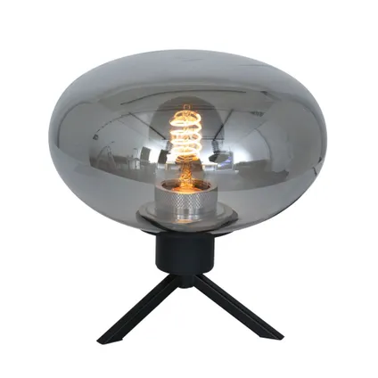 Steinhauer lampe de table Reflexion - noir - verre - 22 cm - E27 (grande raccord) - 2681ZW