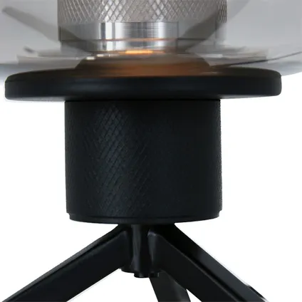 Steinhauer lampe de table Reflexion - noir - verre - 22 cm - E27 (grande raccord) - 2681ZW 9