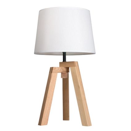 Mexlite lampe de table Sabi - bois - bois - 30 cm - E27 (grande raccord) - 7662BE