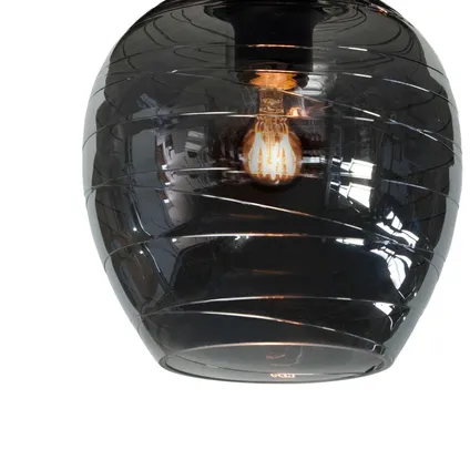 Highlight plafondlamp Fantasy Apple 3 lichts Ø 45cm rook glas 2