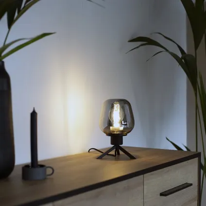 Steinhauer lampe de table Reflexion - noir - verre - 15 cm - E27 (grande raccord) - 2683ZW 4