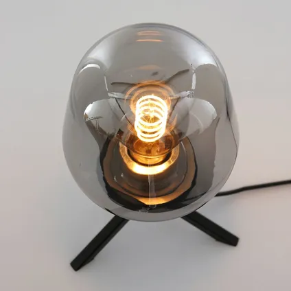 Steinhauer lampe de table Reflexion - noir - verre - 15 cm - E27 (grande raccord) - 2683ZW 9