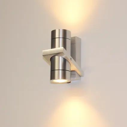 Artdelight wandlamp Double 16 x 8,5cm aluminium 2
