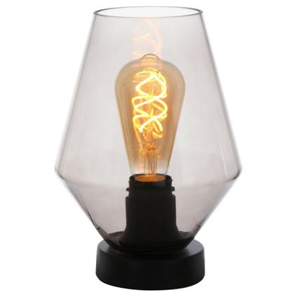 Steinhauer lampe de table Ancilla - noir - verre - 17 cm - E27 (grande raccord) - 2557ZW