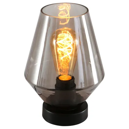 Steinhauer lampe de table Ancilla - noir - verre - 17 cm - E27 (grande raccord) - 2557ZW 2