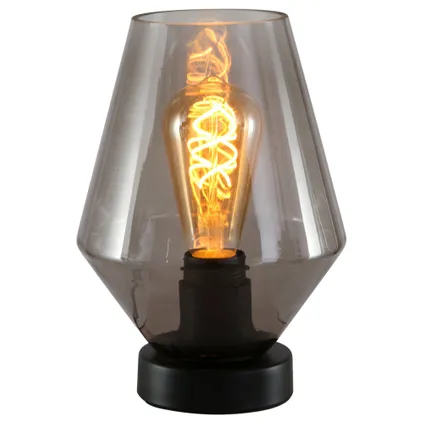 Steinhauer lampe de table Ancilla - noir - verre - 17 cm - E27 (grande raccord) - 2557ZW 5