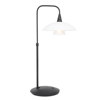 Steinhauer lampe de table Tallerken - noir - verre - 2657ZW