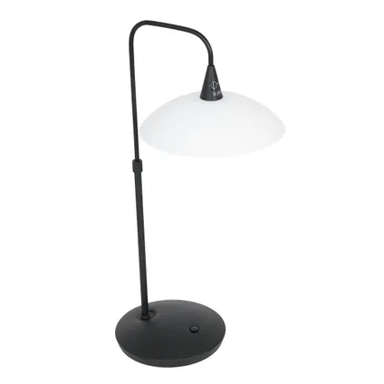 Steinhauer lampe de table Tallerken - noir - verre - 2657ZW 2