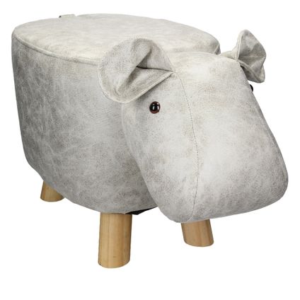 Tabouret hippo pouf animal repose-pied coussin ottoman siège enfant WOMO-DESIGN®