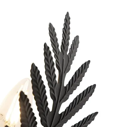 Ylumen wandlamp Palm 1 blad H 32cm zwart 8