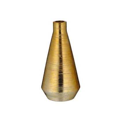 Cepewa Vaas - keramiek - goudkleurig - metaal look - 14 x 28 cm
