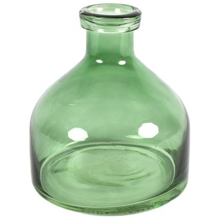 Countryfield Bloemenvaas Low Bottle - groen - glas - H20 cmA