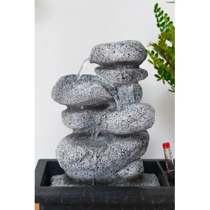 Bonsaiboom met Easy-care watersysteem - Set van 2 - Zen stenen - Hoogte 25-35cm 3