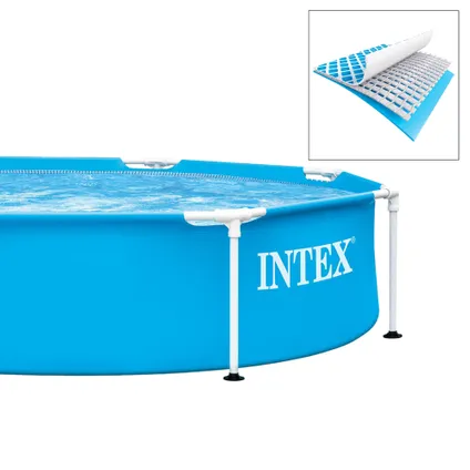 Intex Metalen Frame Familiezwembad - 244 x 51 cm - Blauw Rond - Gemakkelijk te monteren 3