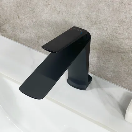 Robinet mitigeur lavabo moderne Noir - Tureis 4