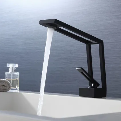 Mitigeur lavabo design - Noir mat 3